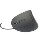 MediaRange ergonomische Maus optisch kabelgebunden für Linkshänder black