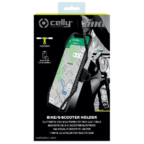 Celly-Swipe-Bike-Supporto-passivo-Telefono-cellulare-smartphone-Nero