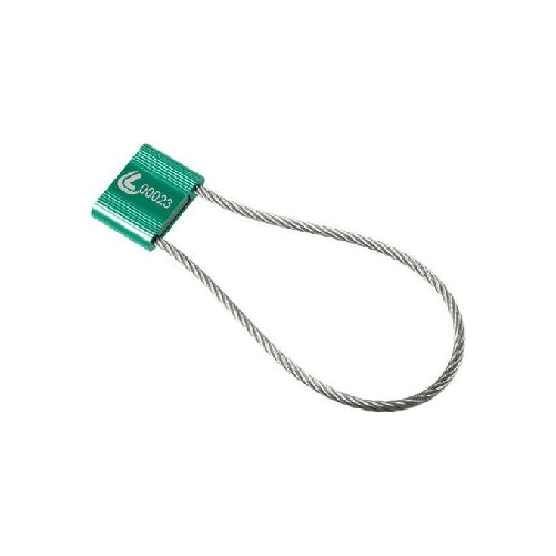 Set 10 Sigilli ad alta sicurezza, testa alluminio galvanizzato, cavo in acciaio