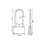 Lampa Basic, lucchetto in ottone - 50 mm XL