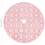 vidaXL Gonna Albero Natale Raffinata con Calza Rosa Tessuto 122 cm