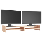 Supporto per Monitor 100x27x15cm in Legno Massello di Pino