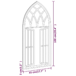 vidaXL Specchio Nero 100x45 cm in Ferro per Uso Interno