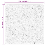 vidaXL Tappeto a Pelo Corto HUARTE Morbido e Lavabile Crema 120x120 cm