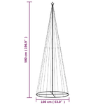 Albero di Natale a Cono Bianco Caldo 732 LED 160x500 cm