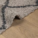 vidaXL Tappeto Shaggy a Pelo Lungo Moderno Beige e Antracite 120x170cm