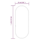 vidaXL Specchio da Parete Argento 60x25 cm Ovale