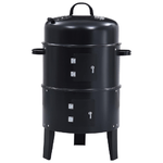 vidaXL Griglia Barbecue a Carbone 3-in-1 40x80 cm