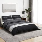 vidaXL Set Copripiumino Nero e Bianco 260x220 cm in Cotone