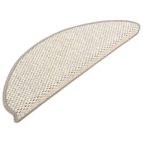 Tappeti Autoadesivi Scale Aspetto Sisal 15 pz 65x21x4 cm Beige
