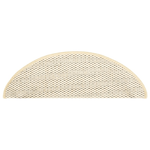 Tappeti Autoadesivi Scale Aspetto Sisal 15 pz 65x21x4 cm Crema