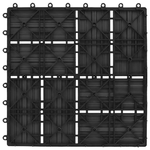 vidaXL Piastrelle per Decking 22 pz 30x30cm 2mq in WPC Nero