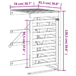 vidaXL Estensione Copribidone in Legno Massello di Pino