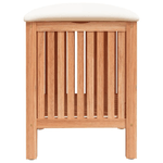 vidaXL Sgabello da Bagno 40,5x40x52 cm in Legno Massello di Noce