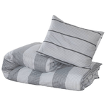 vidaXL Set Copripiumino Grigio 260x220 cm in Cotone