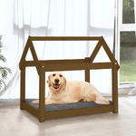 VidaXL Cuccia per Cani Miele 81x60x70 cm in Legno Massello di Pino