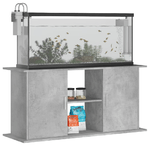 vidaXL Supporto Acquario 121x41x58 cm Legno ingegnerizzato Grigio Cemento