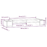 vidaXL Supporto per Monitor Miele 100x27,5x15cm Legno Massello di Pino