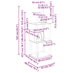 vidaXL Albero per Gatti con Tiragraffi in Sisal Grigio Chiaro 167 cm