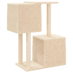 vidaXL Albero per Gatti con Tiragraffi in Sisal Crema 86 cm