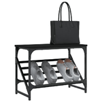 vidaXL Scarpiera Nera 60x30x45 cm in Legno Multistrato