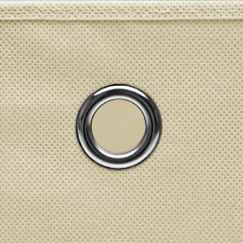 vidaXL Scatole Portaoggetti con Coperchi 10pz Crema 32x32x32cm Tessuto