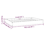 Cuccia per Cani Miele 91,5x64x9 cm in Legno Massello di Pino