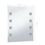 vidaXL Specchio da Parete a LED per Bagno 50x60 cm