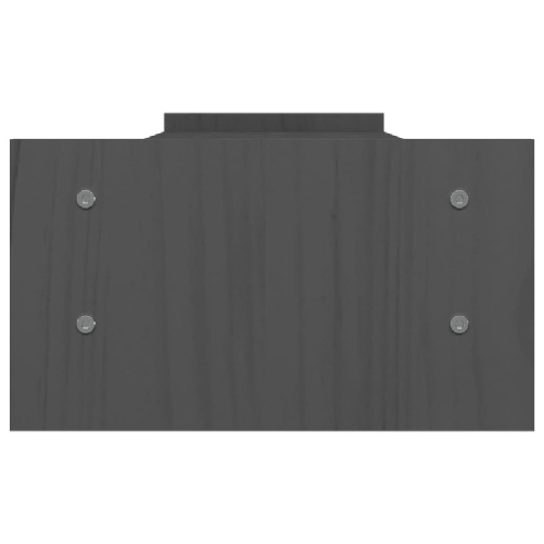 vidaXL Supporto per Monitor Grigio 100x27x15 cm Legno Massello di Pino