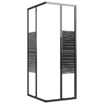 vidaXL Box Doccia a Righe ESG 90x70x180 cm Nero