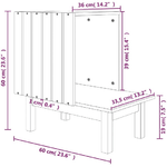 Casetta per Gatti Bianca 60x36x60 cm in Legno Massello di Pino