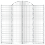 vidaXL Cesti Gabbioni ad Arco 9 pz 200x50x180/200 cm Ferro Zincato