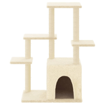 vidaXL Albero per Gatti con Tiragraffi in Sisal Crema 97,5 cm