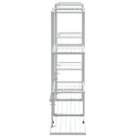 vidaXL Portafiori 94,5x25x89 cm Ferro Bianco