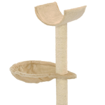 vidaXL Albero per Gatti con Tiragraffi in Sisal 105 cm Beige