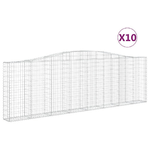 vidaXL Cesti Gabbioni ad Arco 10 pz 400x30x120/140 cm Ferro Zincato