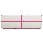 vidaXL Tappetino Ginnastica Gonfiabile con Pompa 500x100x20cm PVC Rosa