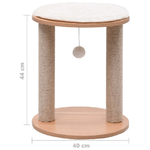 vidaXL Albero per Gatti Piccolo con Pali Tiragraffi in Sisal 44 cm