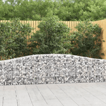 vidaXL Cesti Gabbioni ad Arco 5 pz 400x30x60/80 cm Ferro Zincato