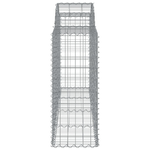 vidaXL Cesti Gabbioni ad Arco 7 pz 200x50x100/120 cm Ferro Zincato