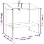 vidaXL Supporto per Piante Antracite 100x54,5x100 cm Acciaio Zincato