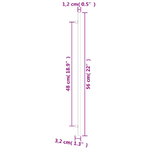 vidaXL Maniglie per Mobili 10 pz Argento 480 mm in Acciaio Inox