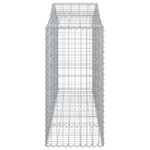 vidaXL Cesti Gabbioni ad Arco 4 pz 200x50x120/140 cm Ferro Zincato