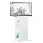 vidaXL Supporto per Acquario 60,5x36x72,5 cm Multistrato Bianco Lucido