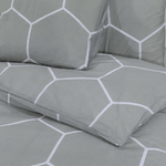 vidaXL Set Copripiumino Grigio 140x200 cm in Cotone