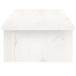 Supporto per Monitor Bianco 100x27x15 cm Legno Massello di Pino