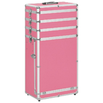 vidaXL Valigia Trolley per Cosmetici in Alluminio Rosa