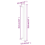 vidaXL Maniglie per Mobili 10 pz Argento 224 mm in Acciaio Inox