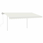 vidaXL Set Pali per Tenda da Sole Bianco 450x245 cm Ferro