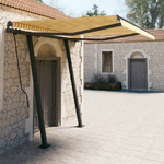 vidaXL Tenda da Sole Retrattile Automatica Pali 3,5x2,5m Gialla Bianca